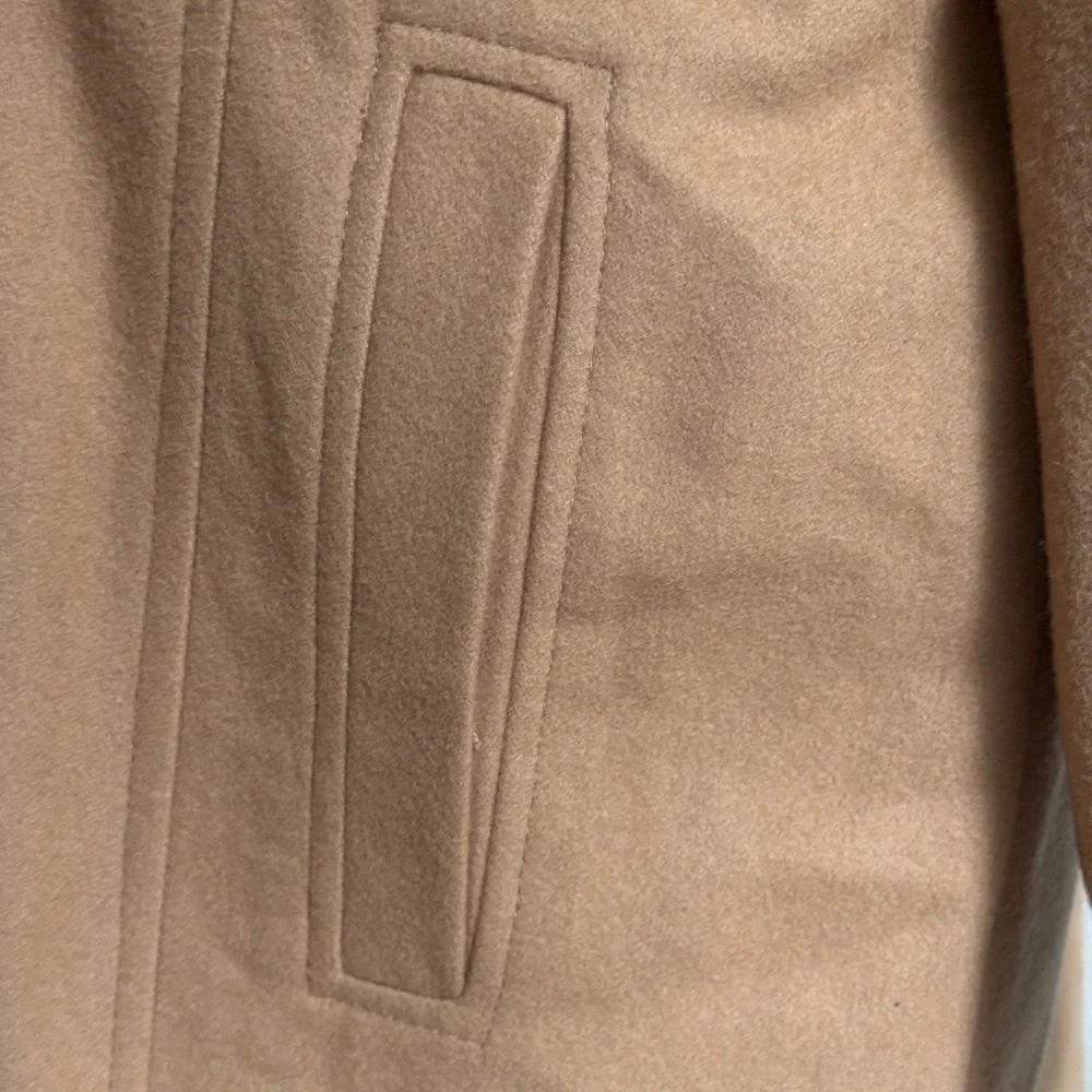 NWT Anne Klein Women's Camel  Double-Breasted wool  Pea Coat Sz XL - Picture 4 of 13